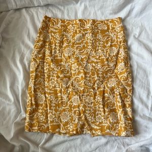 Loft mustard yellow skirt
